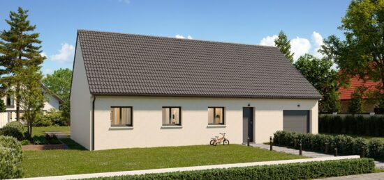 Plan de maison Surface terrain 115 m2 - 6 pièces - 5  chambres -  avec garage 