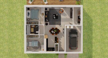 Plain-pied GI 2 ch _ GARAGE SUITE PARENTALE 32182-4586modele620210611wdWCE.jpeg - Maisons de Manon