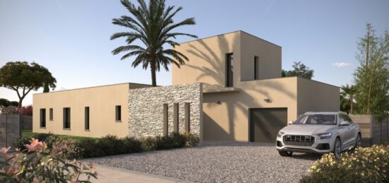 Plan de maison Surface terrain 120 m2 - 6 pièces - 5  chambres -  avec garage 