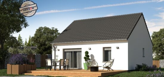 Plan de maison Surface terrain 65 m2 - 3 pièces - 2  chambres -  sans garage 